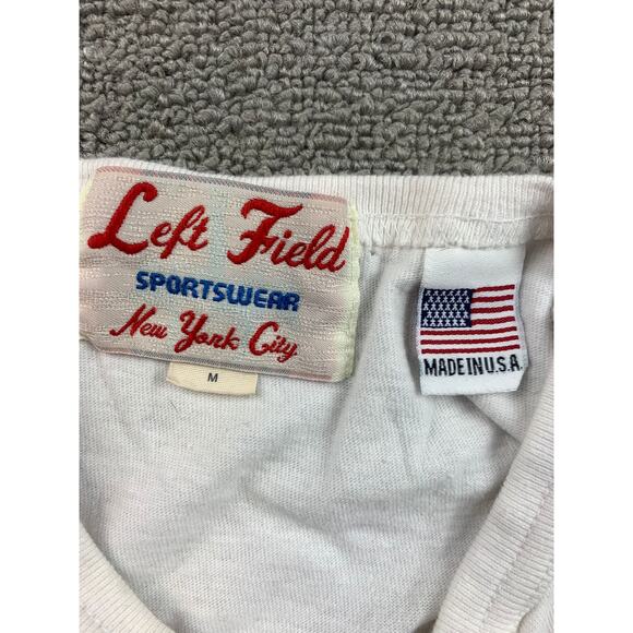 Left Field Woman‎ Medium Sportswear Wild Air Crop Top Shirt White Pocket Tee - Picture 3 of 10